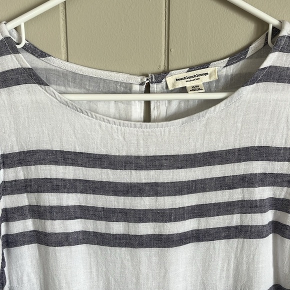 Size M Sleeveless linen and cotton dress from Beach Lunch Lounge. Blue/white - Picture 3 of 5
